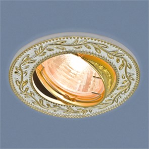 713 MR16 WH/GD белый/золото Cветильник встраиваемый (уп.10/100шт.) Elektrostandard 713 MR16 WH/GD белый/золо