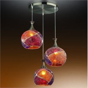 2093/3 ODL11 414 хром/мозаика Подвес E27 3*60W Terro 2093/3