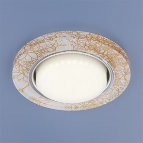 1062 GX53 WH/GD белый/золото Cветильник встраиваемый (уп.10/30шт.) Elektrostandard 1062 GX53 WH/GD белый/зол