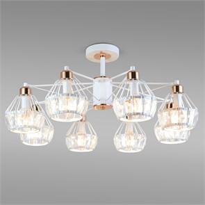 70075/8 белый Потолочная люстра с хрусталем Eurosvet 70075/8 белый