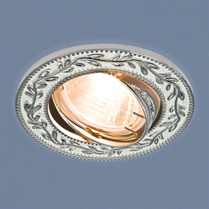 713 MR16 WH/SL белый/серебро Cветильник встраиваемый (уп.10/100шт.) Elektrostandard 713 MR16 WH/SL белый/сере