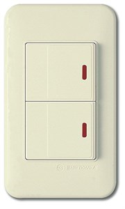 WSN 0325 Выключатель 2 кл. (подсветка) бежевый (уп.50шт.) PANASONIC SHIN DONG-A WSN 0325