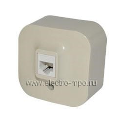 782254 Розетка RJ45 категория 5e Quteo IP20 Слоновая кость (уп.20шт.) LEGRAND 782254