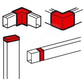638198 Metra Торцевая заглушка/внутренний или внешний угол/накладка на стык для кабель-каналов 60x40 (уп.30шт.) LEGRAND 638198