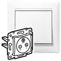 774435 Valena Classic Розетка TV-FM-SAT звезда 1.5ДБ 2400МГЦ белая (уп.10шт.) Legrand (Франция) 774435