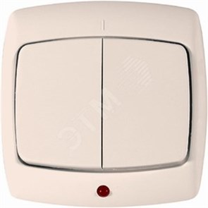 VS6U-120-BI РОНДО Одноклавишный переключатель с подсветкой 10А, 250В, белый (уп.15шт.) Schneider Electric VS6U-120-BI