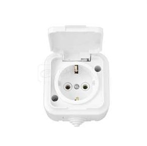 РА16-297 Розетка 1-м ОП 16А IP54 с заземл. с крышкой бел. БелТИЗ (Беларусь) РА16-297