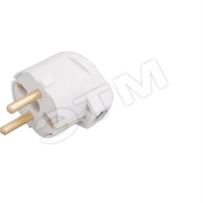 В16-242 Вилка угловая с заземлением 16А 220В IP20 белая (уп.20/120шт.) БелТИЗ (Беларусь) В16-242
