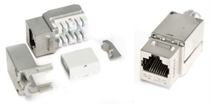 KJNE-8P8C-C5e-90-SH-F-WH Вставка Keystone Jack RJ-45(8P8C), Cat.5e, экран, 110 IDC, белая Hyperline KJNE-8P8C-C5e-90-SH-F-WH