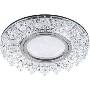 32992 CD944 с драйвером в комплекте 15LED*2835 SMD 4000K, MR16 50W G5.3, прозрачный, хром Светильник встраиваемый (уп.10/50шт.) FERON (Китай) 32992