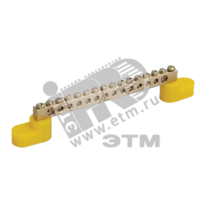 YNN10-812-24C2-K05 ШНИ-8х12-24-У2-Ж Шина PE "земля" на 2-х угловых изоляторах желтый (уп.10шт.) IEK® YNN10-812-24C2-K05