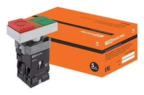 SQ0704-0057 Кнопка BW8465 "I-O" сдвоенная с подсветкой1з+1р (уп.6шт.) TDM SQ0704-0057