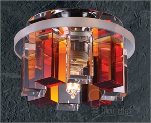 369353 NT09 218 хром/прозрачно-янтарный Встраиваемый светильник IP20 G9 40W 220V Caramel 3 Novotech 369353