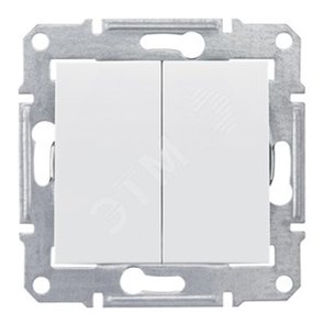 SDN0300121 Sedna Механизм выключателя 2-кл. (сх.5), 10А, 250В, белый (уп.10шт.) Schneider Electric SDN0300121