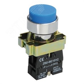 BBT70-BL-K07 LAY5-BL61 без подсветки синяя 1з Кнопка управления (уп.20шт.) IEK® BBT70-BL-K07