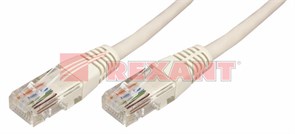 FD 18-1002 Патч-корд U/UTP, Cat.5e, 1м, стандартный разъем, серый (уп.10шт.) REXANT FD 18-1002