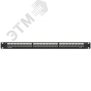 RN5PPF24 RAM telecom Патч-панель 19", 1U, 24 порта, RJ-45, Cat. 5e, ЭКРАН ДКС (Россия) RN5PPF24