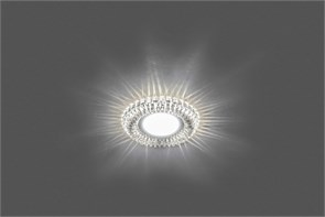 28977 CD904,15LED*2835 SMD 4000K, MR16 50W G5.3, прозрачный, хром Светильник потолочный встраиваемый с LED подсветкой с драйвером в комплекте FERON 28977