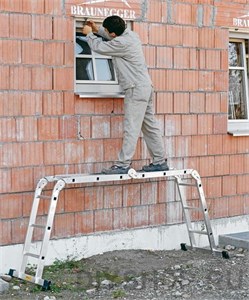 42381 Шарнирная лестница (трансформер), длина (приставная лестница/стремянка) 4,19м/2м ZARGES 42381