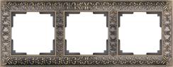 WL07-Frame-03 Antik Рамка на 3 поста бронза (уп.5шт.) WERKEL a029840-1