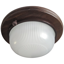 TP53R2ECA Ecola GX53 LED НБО-03-60-021 Cветильник накладной Круг дерево Орех 1*GX53, IP65, матовый (уп.8шт.) TP53R2ECA