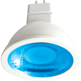 M2CB42ELY Ecola MR16 LED color 4,2W 220V GU5.3 Blue (композит) Лампа св/д синяя (уп.10/100шт.) M2CB42ELY