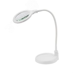 FD 31-0247 Лупа настольная 3D с подсветкой 30 SMD LED, подставка+прищепка, Ø95мм, белая REXANT (Китай) FD 31-0247