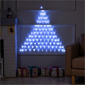 9642115 Гирлянда «Сеть-ёлка» 1 × 1 м, IP20, тёмная нить, 90 LED, свечение белое, 8 режимов, 220 В Luazon Lighting  9642115