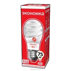 Лампа Экономка КЛЛ SPC 15W-E1427 в трубке Т2 44*98 675455