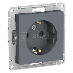 ATN000745 AtlasDesign Механизм розетки с заземлением и шторками, грифель (уп.10шт.) Systeme Electric (Россия) ATN000745