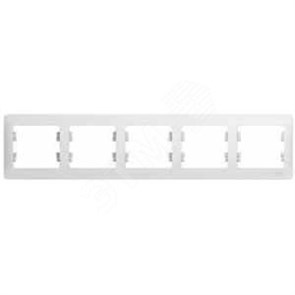 GSL000105 Glossa Рамка горизонтальная 5 постов, белая (уп.5шт.) Systeme Electric (Россия) GSL000105