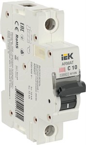 AR-M10N-1-C010 Авт. выкл. ARMAT 1Р 10А M10N х-ка С IEK® AR-M10N-1-C010