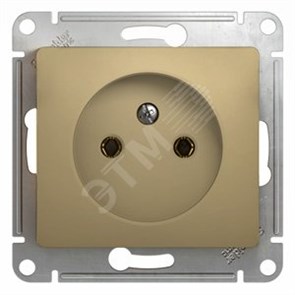GSL000441 Glossa Розетка 1 гнездо, без заземления, титан, механизм (уп.20шт.) Schneider Electric GSL000441