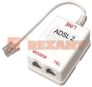 FD 03-0013 ADSL 2 сплиттер (с проводом) (уп.10/500шт.) REXANT FD 03-0013
