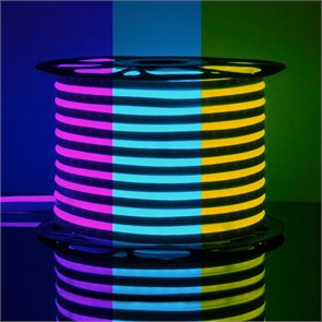 LS001 220V 12W 80Led 5050 IP67 односторонний RGB Светодиодный гибкий неон (бухта 50м.) Elektrostandard  a045405