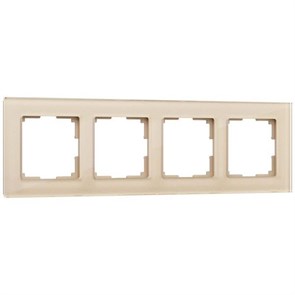 W0041111/WL01-Frame-04 Favorit Рамка на 4 поста, шампань, стекло (уп.5шт.) Werkel™ a050794-1
