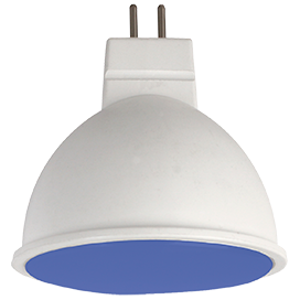 M2TB70ELC  Ecola MR16 LED color 7,0W 220V GU5.3 Blue Синий матовое стекло (композит) 47х50 M2TB70ELC