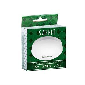 55191 SBGX5315 SAFFIT(15W) 230V GX53 2700K теплый 2700K Лампа светодиодная FERON 55191