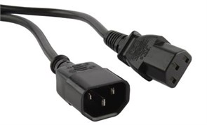PWC-IEC13-IEC14-3.0-BK Кабель питания IEC 320 C13 - IEC 320 C14 (3x1.00), 10A, 3м Hyperline (Китай) 34897