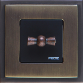 FD01241PM Madrid Рамка на 1 пост гор./верт. монтаж, цвет matt patina FEDE (Испания) FD01241PM