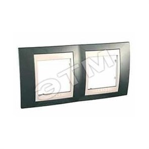 MGU6.004.524 Unica Хамелеон Рамка гориз., 2 места, шампань/бежевая (уп.5шт.) Schneider Electric MGU6.004.524
