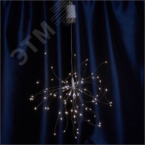 41655 CL595 100 LED 0.3м, 5000K, батарейки 4*АА, IP20 Гирлянда украшение Фейерверк (уп.72шт.) FERON (Китай) 41655