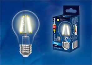 LED-A60-8W/WW/E27/CL SKY Лампа светодиодная (уп.10шт.) UNIEL LED-A60-8W/WW/E27/CL