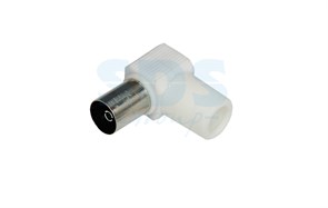 FD 05-2062 Разъем гнездо TV без пайки белый угловой (уп.100/2500шт.) REXANT FD 05-2062