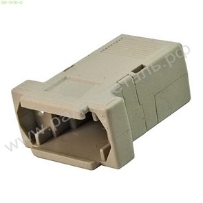 099.0001 DP-9CB-G корпус (кожух) для разъема 9 pin на кабель, пластик, цвет серый 099.0001