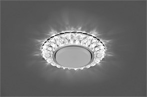 29540 CD4026 с драйвером в комплекте 20LED*2835 SMD 4000K, 15W GX53, без лампы, прозрачный, хром Светильник встраиваемый (уп.10/50шт.) FERON (Китай) 29540