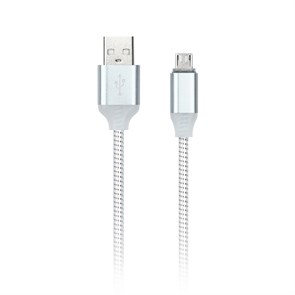 iK-12ssbox white Дата-кабель  USB-A штекер - USB-micro штекер, индикация заряда 1м белый SmartBuy 4690626066892