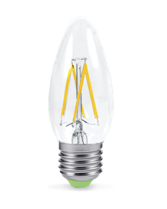 LED-СВЕЧА-PREMIUM 5Вт 160-260В Е27 3000К 450Лм Лампа светодиодная прозрачная (уп.10/50шт.) ASD 4690612003269