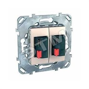 MGU5.8787.25ZD АУДИО РОЗЕТКА ДВОЙНАЯ БЕЖЕВАЯ (уп.10шт.) UNICA MGU5.8787.25ZD