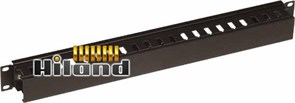 DP-VP-K02 Кабельный органайзер горизонтальный 4x6см фронт, 19", 1U Conteg DP-VP-K02